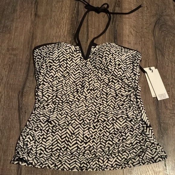 Calvin Klein V-Wire Bandeau Halter Tankini Top - Picture 4 of 4